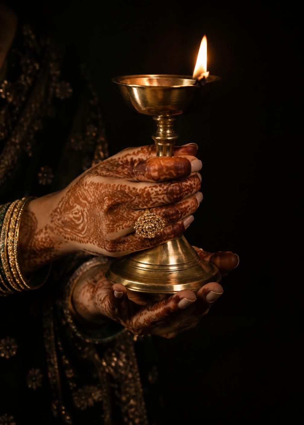 Mehendi and lamplight